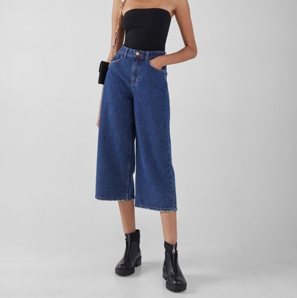 Bershka | Jeans | Bershka Culotte High Rise Jeans Size 8 | Poshmark